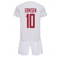Danmark Christian Eriksen #10 Bortadräkt Barn VM 2022 Kortärmad (+ Korta byxor)